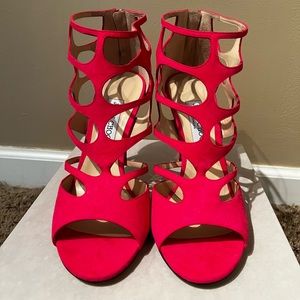Brand New Jimmy Choo Bright Pink Suede Sandal